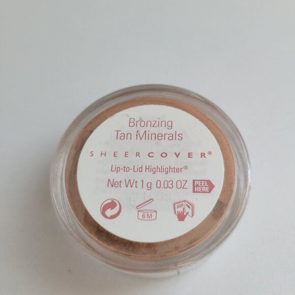 Sheer Cover Bronzing Tan Minerals Lip To Lid Highlighter 1g/.03oz New & SEALED - Picture 2 of 4